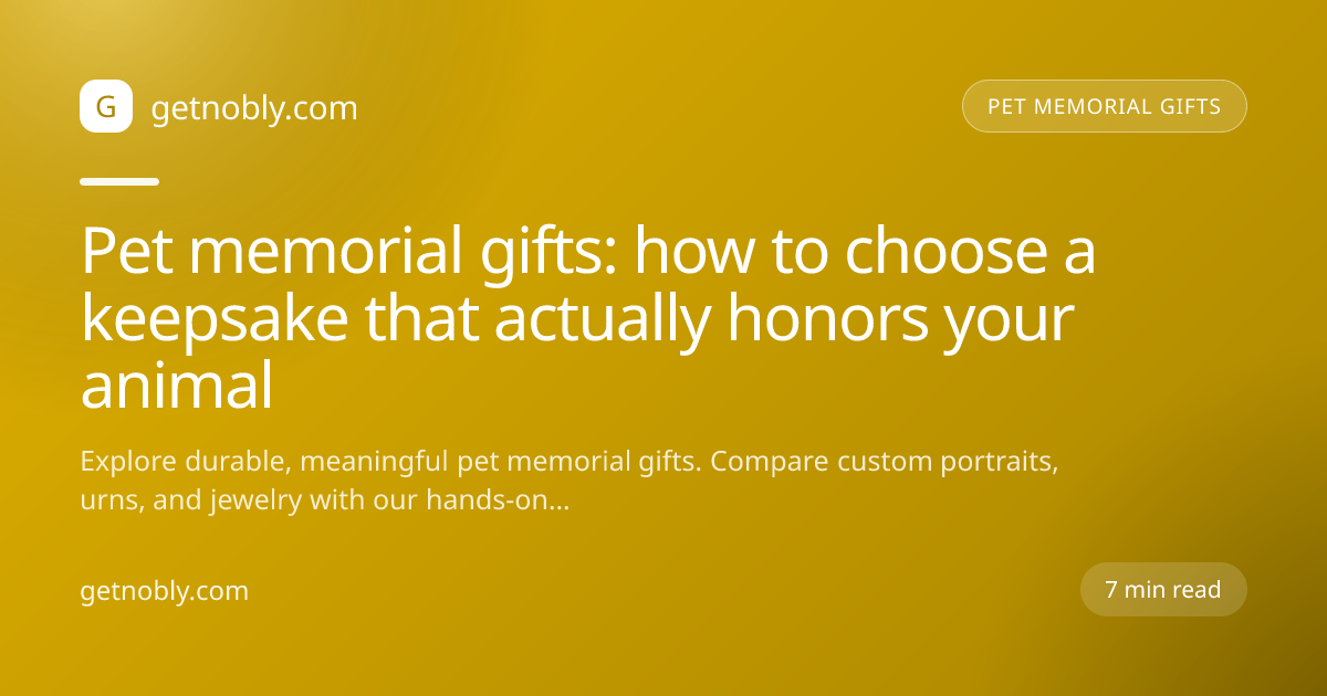 Pet memorial gifts: how to choose a keepsake that actually honors your animal