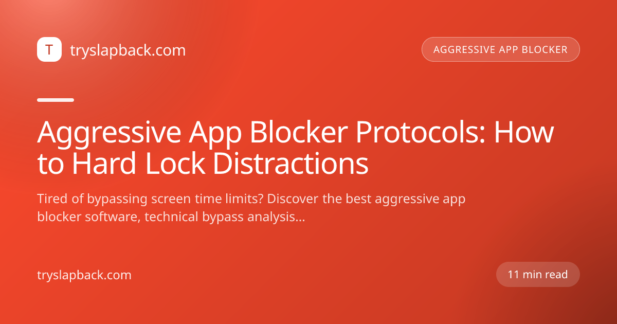 Aggressive App Blocker Protocols: How to Hard Lock Distractions