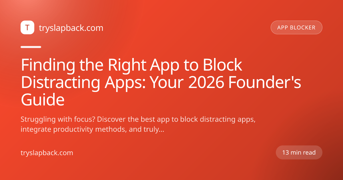 Finding the Right App to Block Distracting Apps: Your 2026 Founder's Guide