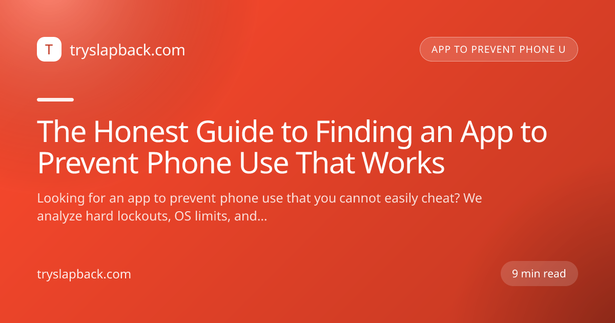 The Honest Guide to Finding an App to Prevent Phone Use That Works
