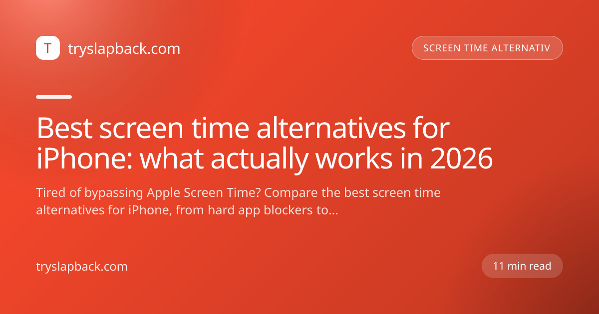 Best screen time alternatives for iPhone: what actually works in 2026