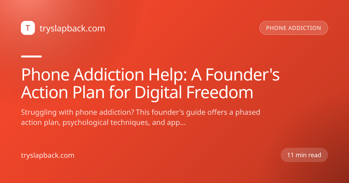 Phone Addiction Help: A Founder's Action Plan for Digital Freedom